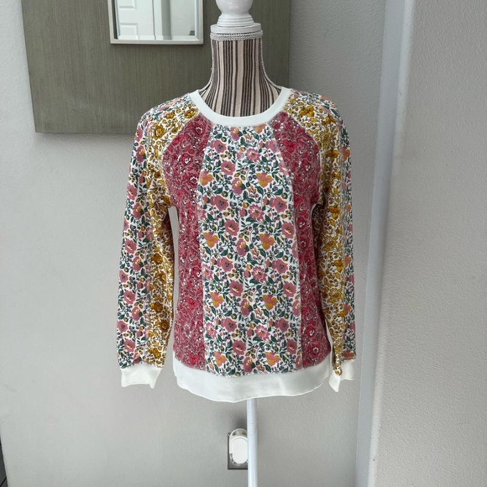 Boden Multi Colored Floral Sweatshirt
